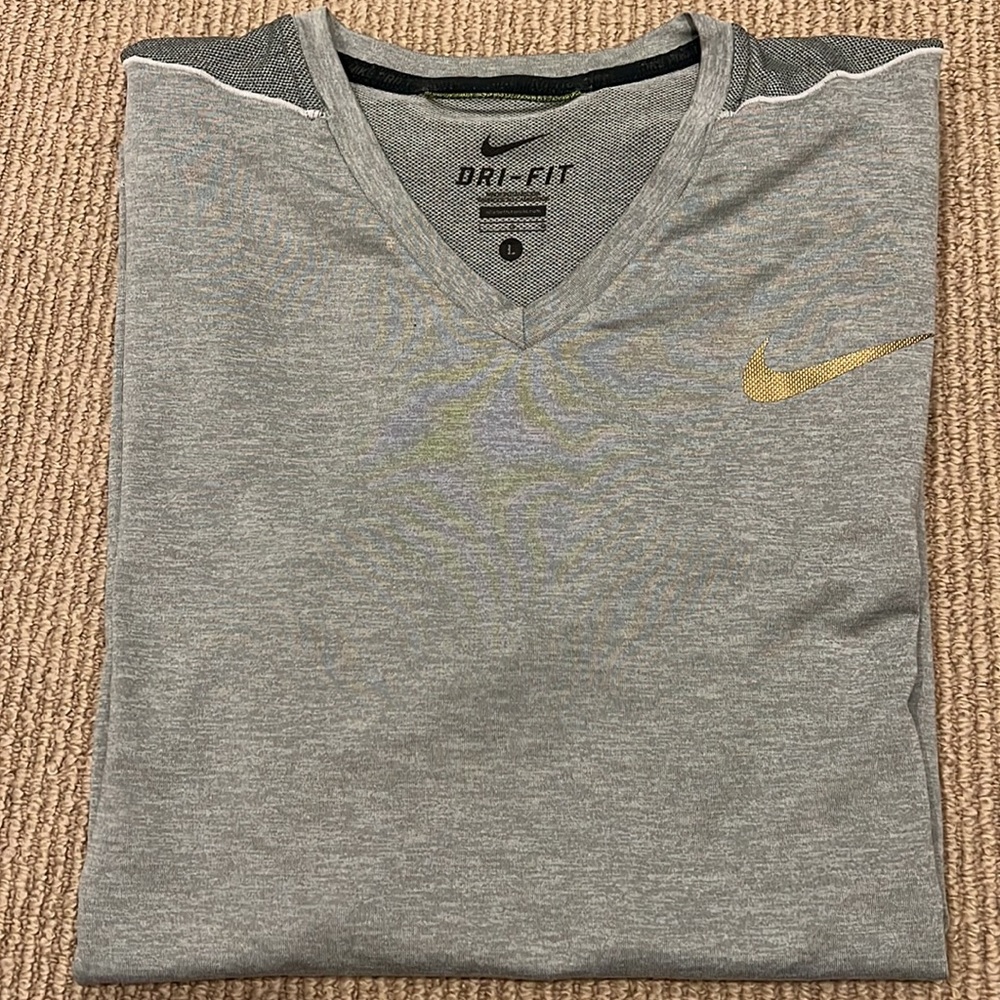 Nike V Neck Performance Short Sleeve Shirt